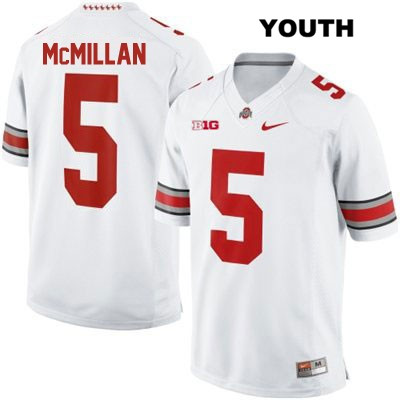 Youth NCAA Ohio State Buckeyes Raekwon McMillan #5 College Stitched Authentic Nike White Football Jersey CS20P86FR